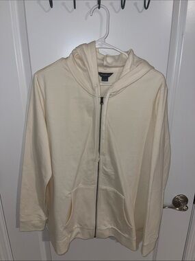 Eddie Bauer Cream Full-Zip Hoodie Jacket